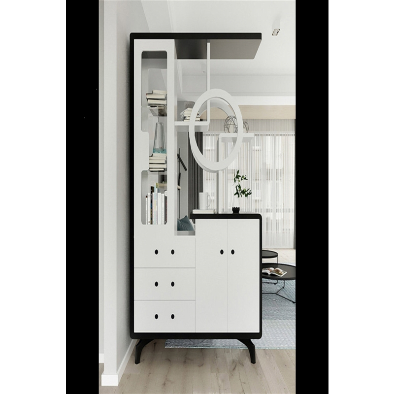 现代简约风玄关隔断柜符象客厅轻奢双面屏风门厅装饰柜镂空柜鞋柜酒柜