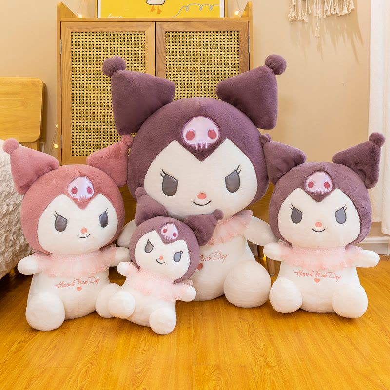 库洛米公仔毛绒玩具卡通动漫小恶魔抱枕女生抱着玩偶娃娃图片
