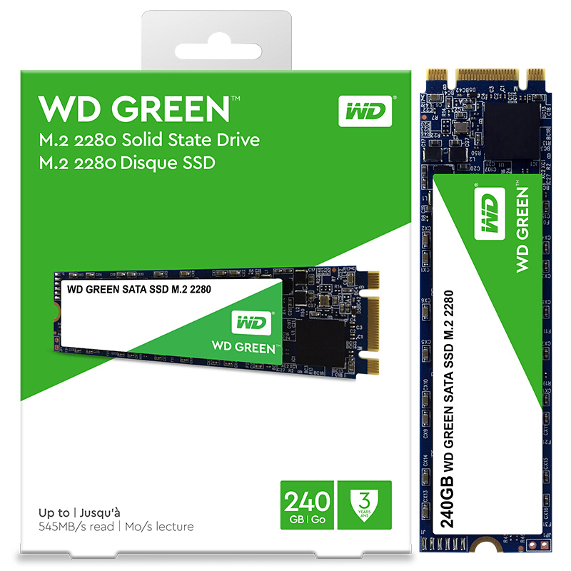 西部数据(WD)240GB SSD固态硬盘 M.2接口(SATA总线) Green系列-SSD