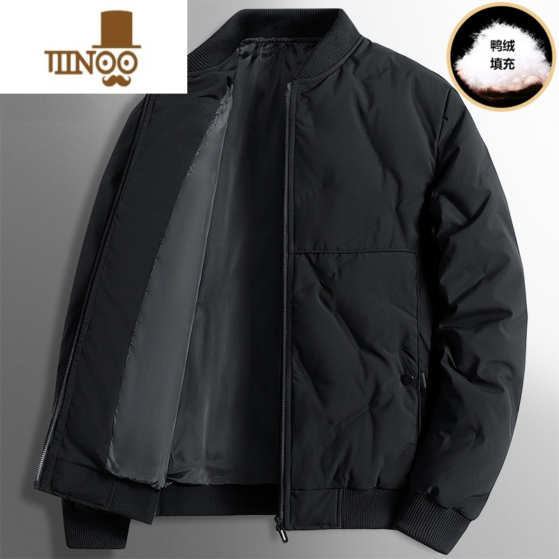 yanxu羽绒服男士冬季新款棒球领商务休闲爸爸上班棉衣保暖加厚棉服