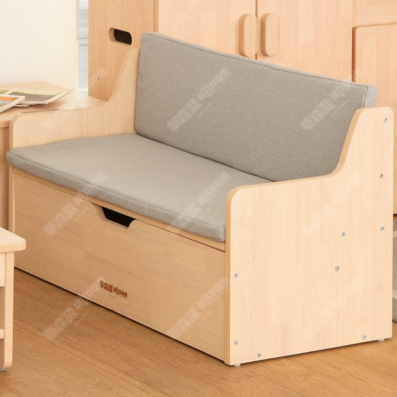 华森葳儿童家具 新泰迪贵族单人沙发 双人沙发 皇室森林-储藏沙发高清大图