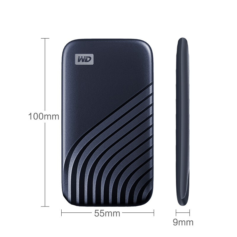 西部数据(WD)1TB 移动固态硬盘My Passport随行SSD type-c接口 1050M/s 手机笔记本外接高清大图