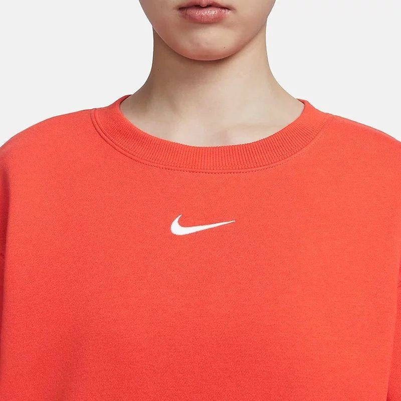 NIKE耐克卫衣运动休闲加绒保暖针织圆领女装套头衫DQ5734-633 D
