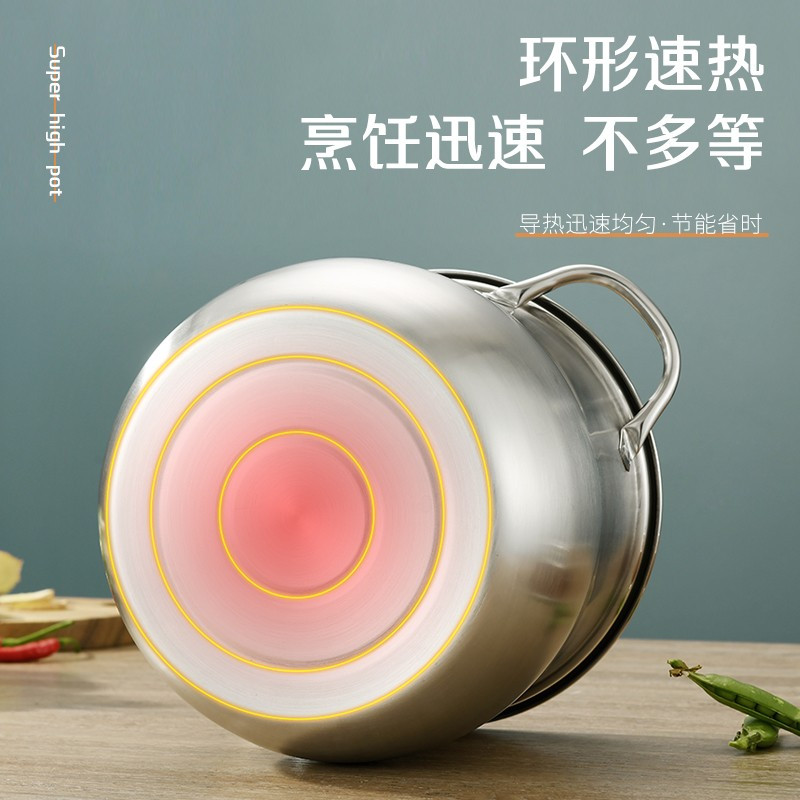 拜格(Bayco) 不锈钢大容量煲汤锅 BG1422高清大图