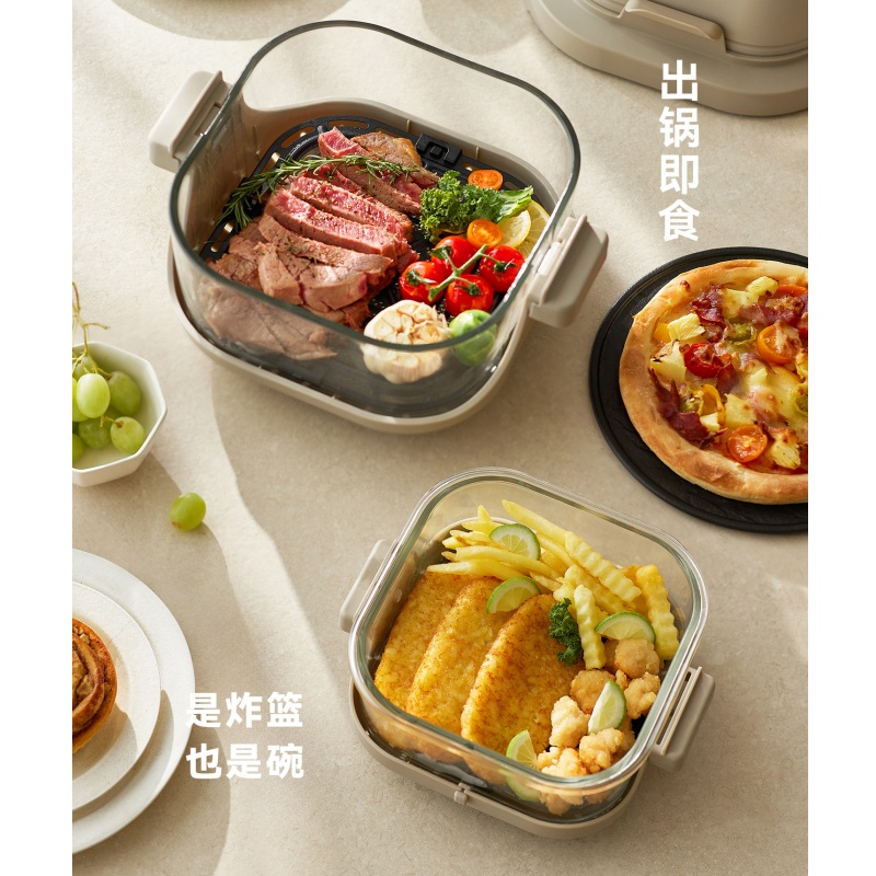 olayks.立时 玻璃分体空气炸锅5.5L OLK-OY08 白色(单位:台)高清大图