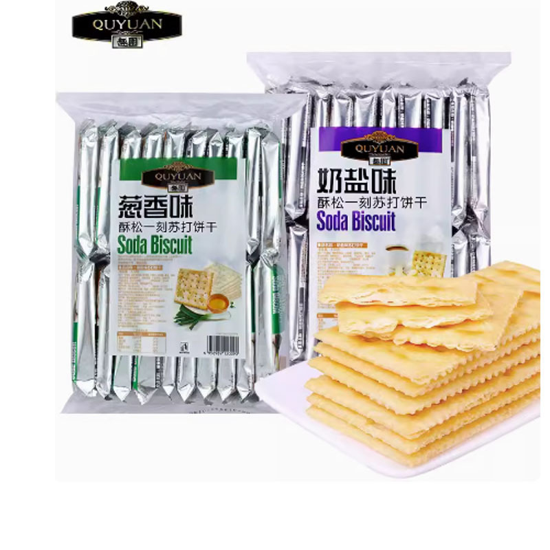 趣园奶盐味苏打饼干420g*3