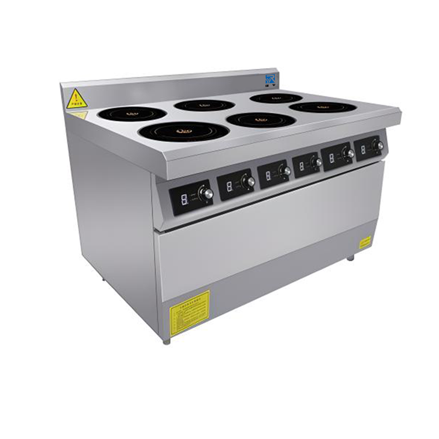 瑞宇牌柜式工程电磁六眼煲仔炉1100*900*800+200/380V/50HZ/3.5Kw*6