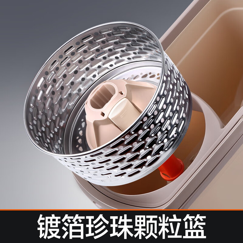 大卫旋转拖把 36cm杆伸缩99-127cm 2头加厚拖布 D6双驱动免手洗高清大图