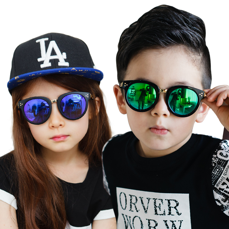 lemonkid春夏季儿童太阳镜防紫外线眼镜小孩宝宝遮阳镜男童墨镜y