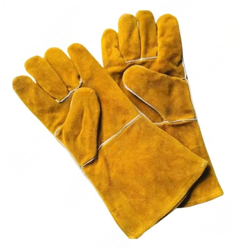 华敏 翻毛皮长手套 翻毛长 副 家务手套高清大图