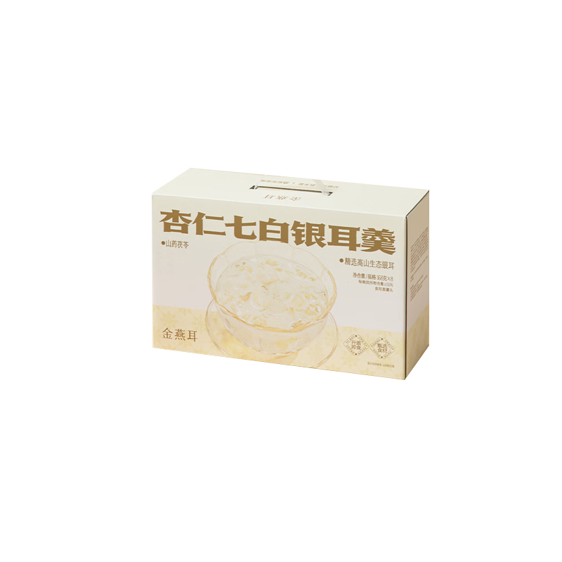 金燕耳 杏仁七白银耳羹(山药茯苓)即食早餐 168g*8碗 / 盒