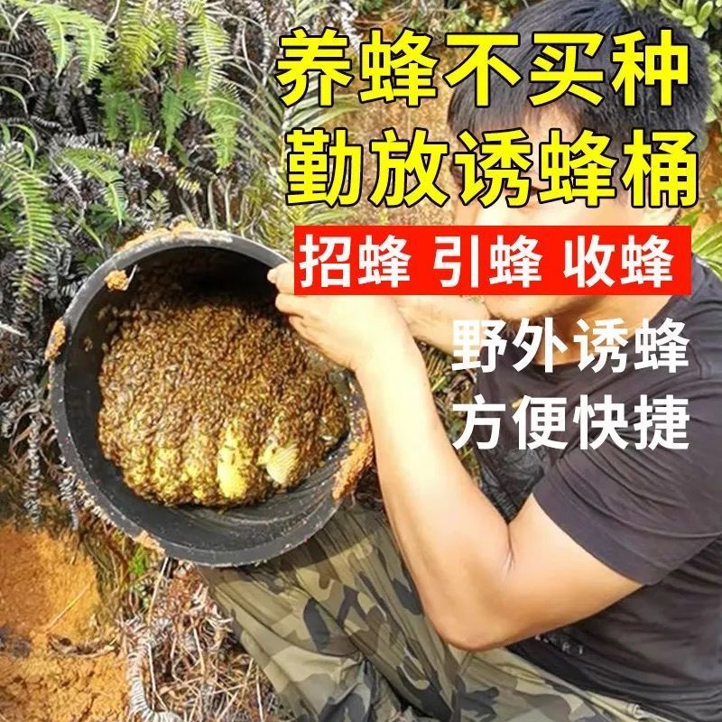 蜜蜂收蜂笼捉土蜂诱蜂水招蜂水养蜂野外捕蜂器诱蜂桶诱蜂蜡招蜂桶 实用收蜂笼款 1件