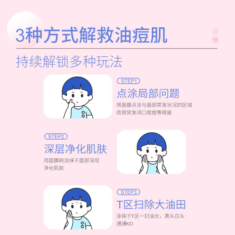 芙清密钥水杨酸plus果酸清痘改善闭口粉刺黑头控油清洁涂抹面膜