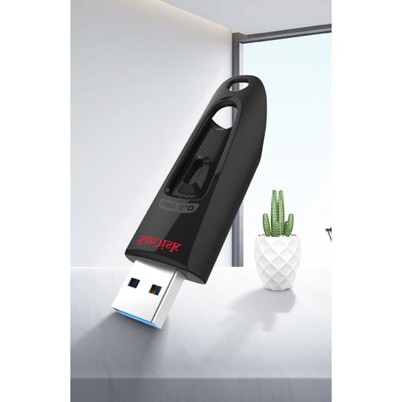 闪迪(SanDisk)64GB USB3.0 U盘 CZ48至尊高速 黑色 经典USB3.0 U盘 单位 个