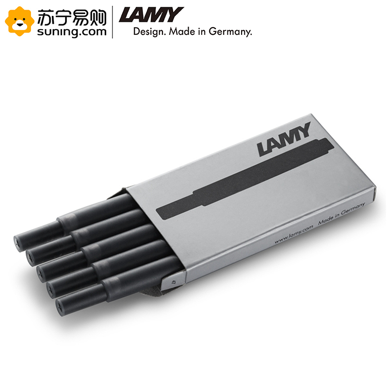 凌美(LAMY)笔芯 T10 签字笔钢笔墨水水笔专用一次性墨水胆笔芯 5支一盒