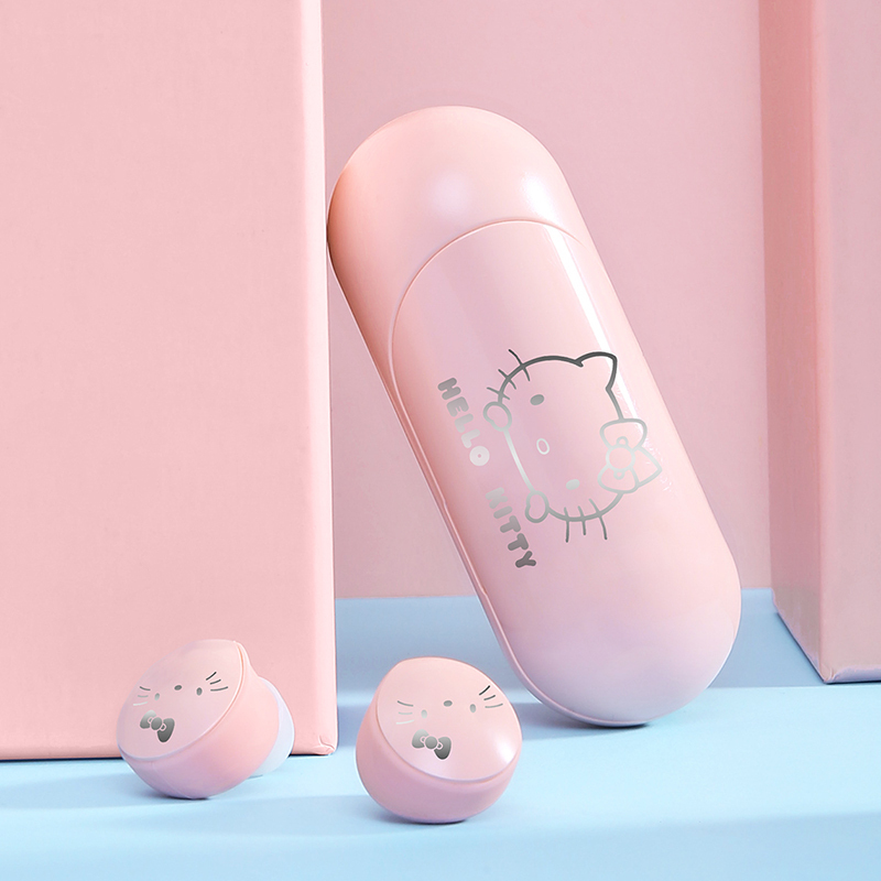 hello kitty新款蓝牙耳机真无线双耳华为专用蓝牙运动跑步女生款可爱安卓苹果通用迷你隐形耳机