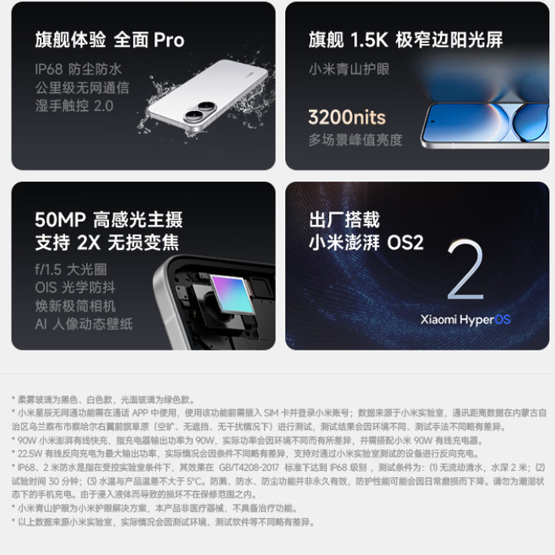 [全新]小米REDMI Turbo 4 Pro 黑 16GB+512GB 第四代骁龙8s性能芯 7550mAh大电池 90W快充 IP68防水 5G手机