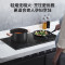 美的(Midea)双灶电磁炉 电磁灶 家用大功率3300W炒菜双头灶 滑触双控定时预约DZCC3301Z曜石黑
