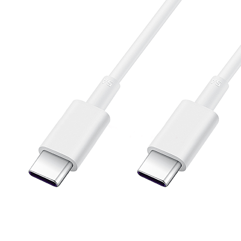 华为原装数据线 CP43 Type-C 转Type-C 5A快速充电 1m 白色 Type-C转Type-C 5A线
