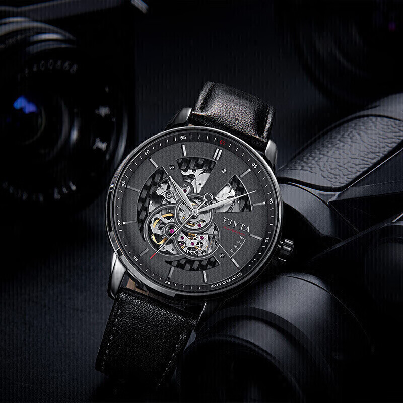 飞亚达摄影师系列自动机械男表缕空时尚休闲男士腕表ga860012bbb