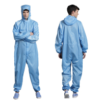 规格[白色/浅蓝色 L170/XL175/XXL180/XXXL185 尺码颜色备注]防静电服连体连帽无尘衣电子厂洁净服