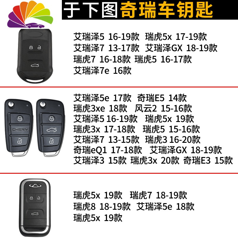 舒适主义瑞虎8钥匙套八奇瑞艾瑞泽5包5xgx车3风云2壳7扣5e改装保护套 A款-曜石黑[打火机+大头扣]汽车钥匙扣