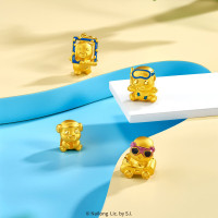 周大福奶龙系列 咔嚓龙足金黄金吊坠转运珠配绳送生日礼物EOR1423