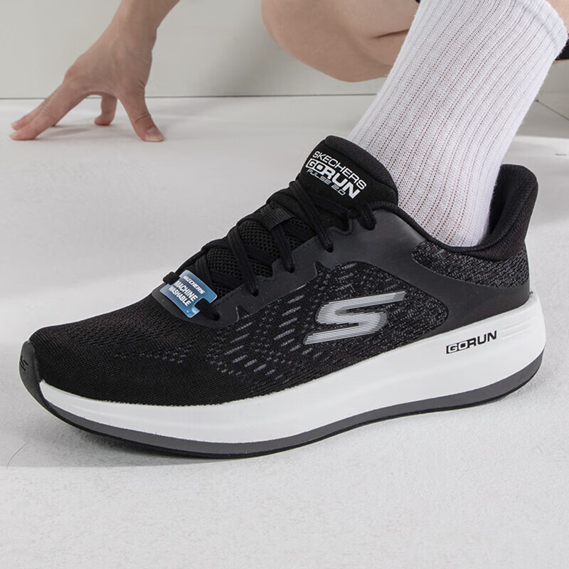 斯凯奇skechers男鞋2023新款秋季休闲鞋舒适透气跑步鞋训练耐磨运动鞋