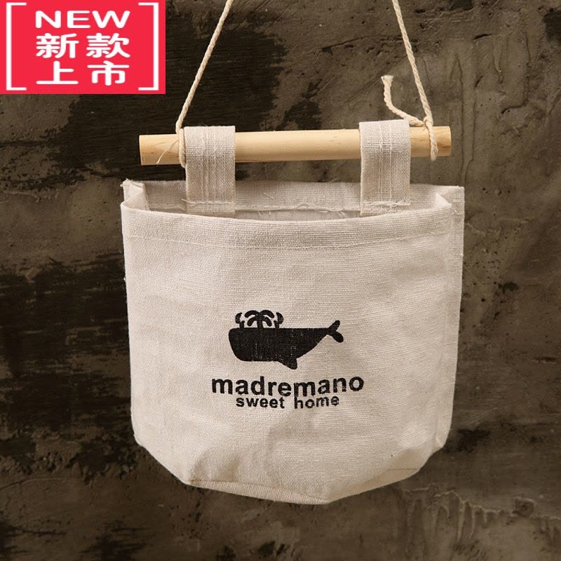 可莉允麻布收纳挂袋小挂兜墙壁收纳挂袋卫生间卫生纸收纳挂袋幼儿园挂袋图片