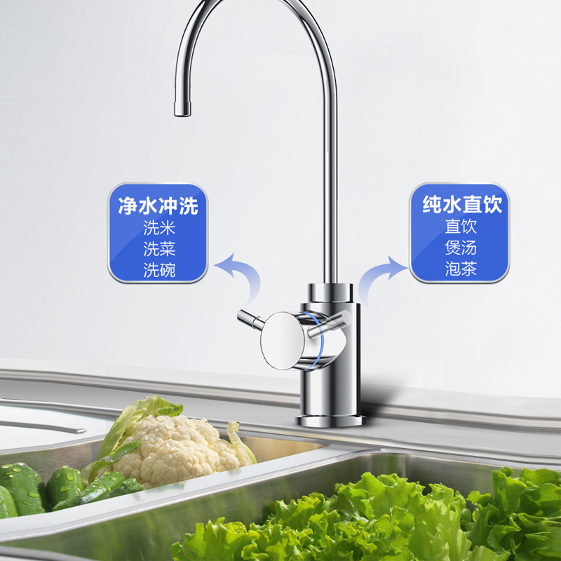 苏泊尔(SUPOR)DR1S2净水器 复合滤芯 RO反渗透膜 屏幕显示厨下是净水器 直饮