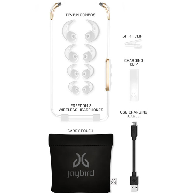 JAYBIRD GOLD FREEDOM 2 入耳式無線藍牙耳機 白色 羅技