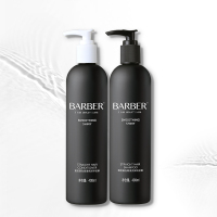 理发师BARBER正装品专业沙龙直发垂坠顺滑亮泽柔顺洗发水护发素套装400ml*2