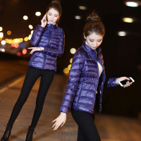 千仙仙2019冬季新款短款外穿轻薄大码立领修身显瘦轻便羽绒服女韩版轻薄薄款羽绒外套