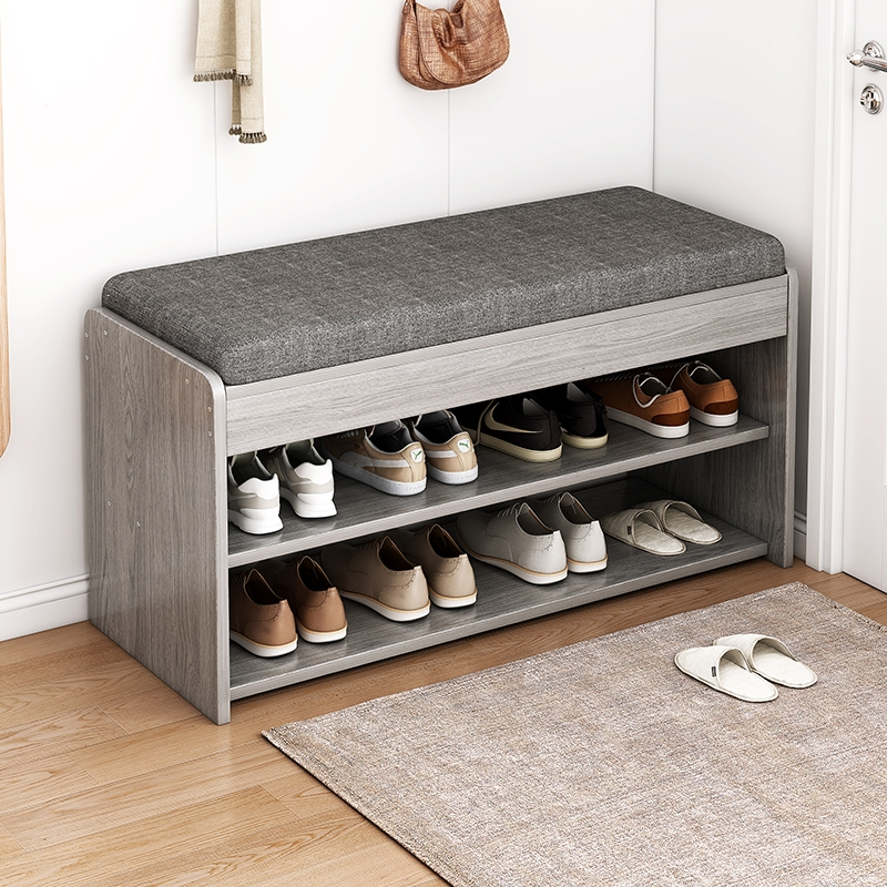 换鞋凳家用门口鞋柜坐凳一体简约现代入户储物鞋架软包进门穿鞋凳视频