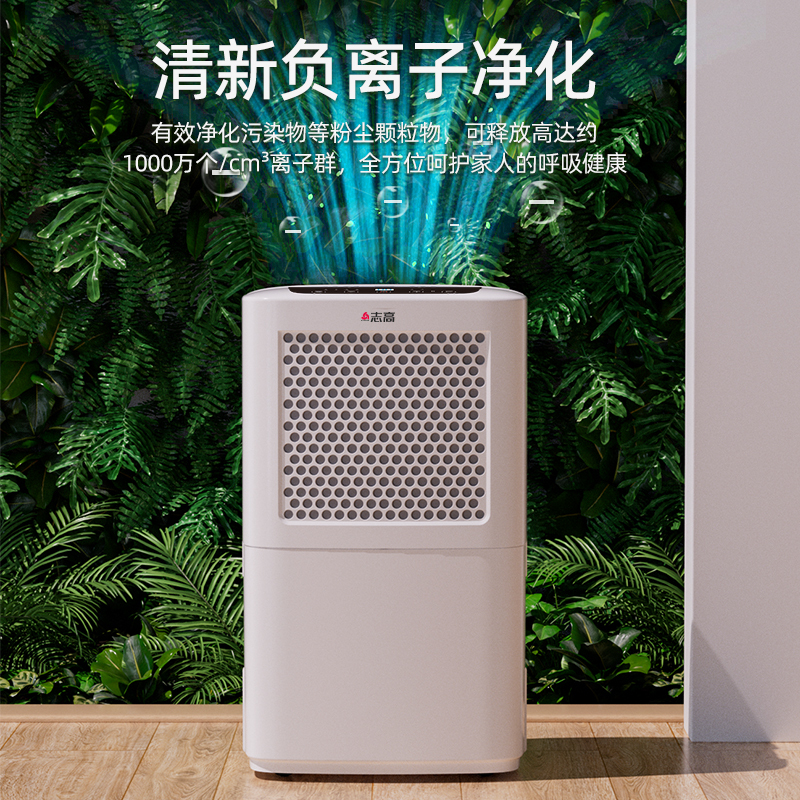 志高(CHIGO)除湿机家用智能触控24H定时双核吸湿2.8L水箱 节能省电压缩机去湿负离子净化抽湿机ZG-A21