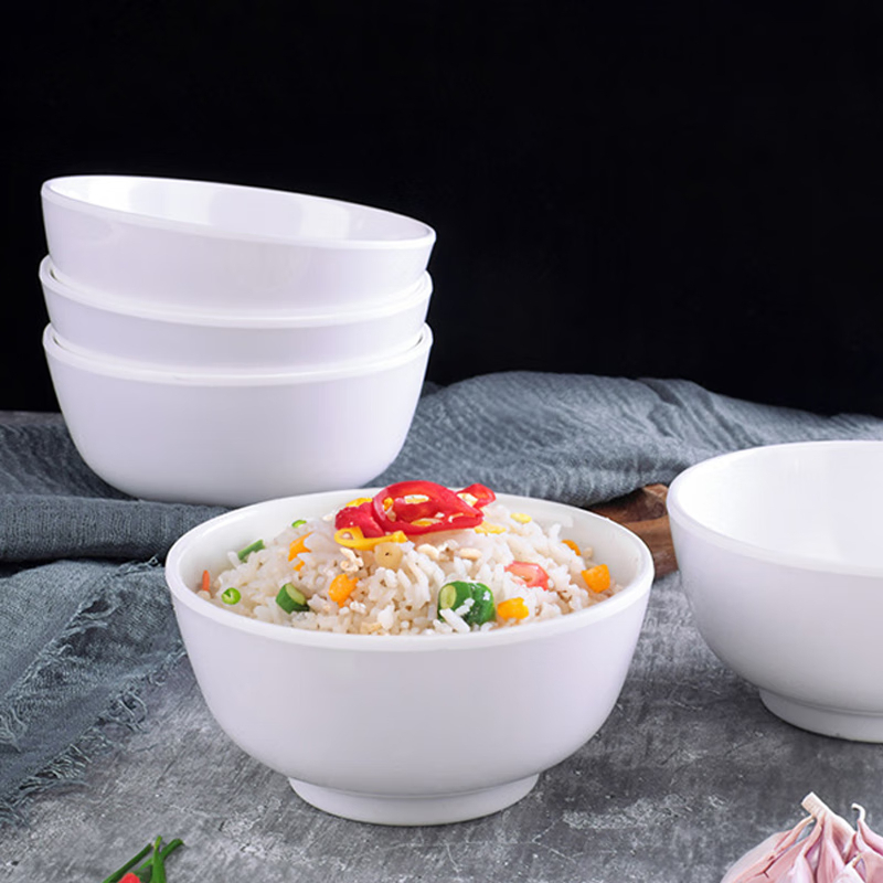 琪祥裕 白色密胺碗 5寸.高清大图