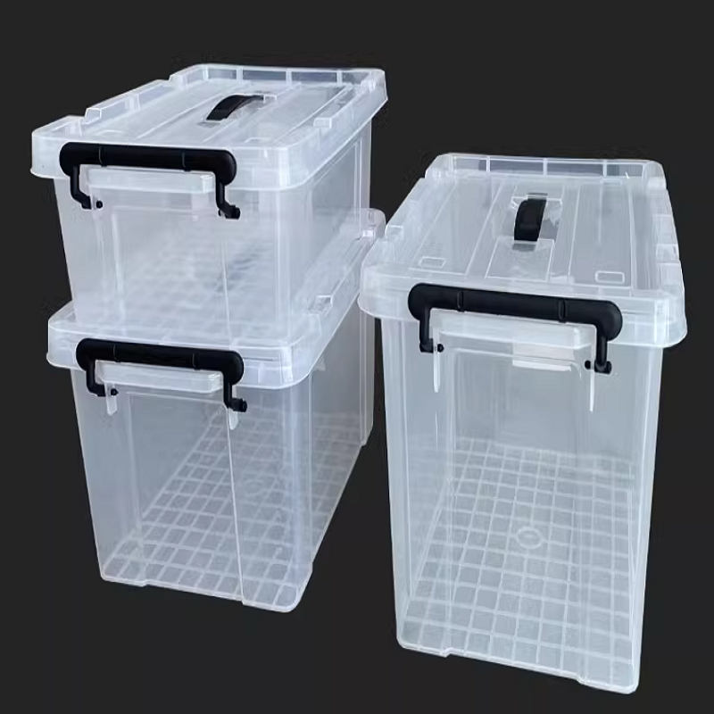 白塑料盒450X250X200 带盖高清大图