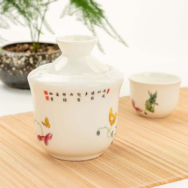 苏宁放心购唐山骨瓷酒具家用二两白酒温酒器烫酒热暖酒器酒骨瓷子