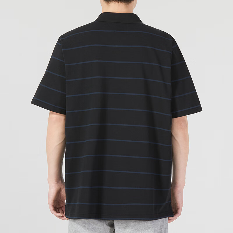 阿迪达斯(adidas) 2023夏季新款POLO时尚条纹翻领运动服健身训练跑步T恤 IA8163