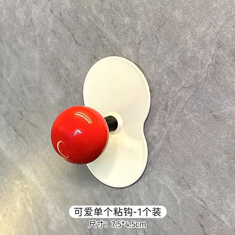 多巴胺ins风发箍发圈浴室收纳架子免打孔头绳发饰皮筋挂钩 红色