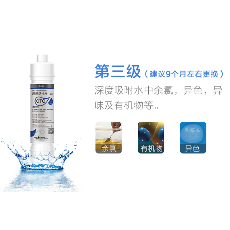 海尔(Haier)施特劳斯HSDF-M6(A)净水器滤芯 第三级滤芯 压缩活性炭