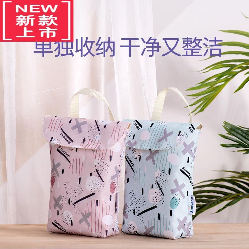 可莉允多功能婴儿尿片收纳袋宝宝尿不湿防水床头挂袋外出便携挂包图片