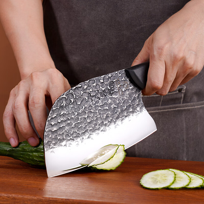 十八子作 阳江十八子古法整刀真锻打菜刀 鱼形万用刀切片刀S317高清大图