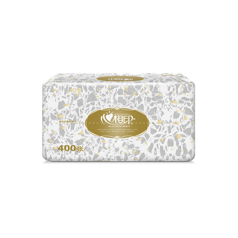 心相印(Mind Act Upon Mind)RDT200商用恒金塑装二层200抽60包面巾纸箱装高清大图