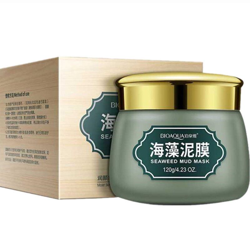 海藻泥膜 单瓶[无赠品] 海藻面膜泥美白补水保湿学生淡斑祛痘淡化痘印清洁绿豆泥收缩毛孔