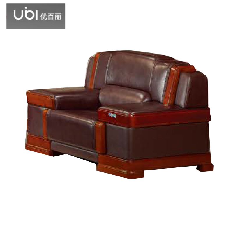 优百丽 F-6827 办公室沙发 办公家具 会客接待 现代简约家具 颜色尺寸可定制 单人位（西皮）