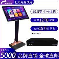 eVideo/视易 K72主机内置12TB硬盘+19.5吋触摸屏黑色落地架 智能高清KTV点歌机触摸屏家庭卡拉OK点唱机
