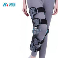 麦德威 医用可调节膝关节固定支具轻便碳纤固定护膝支架十字交叉韧带半月板损伤术后膝盖腿部骨折护具
