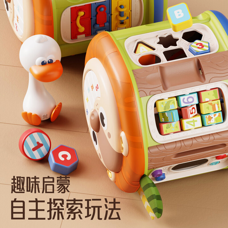 婴儿手拍鼓多面体拍拍鼓益6-12个月宝宝儿童早教玩具六面体1663高清大图