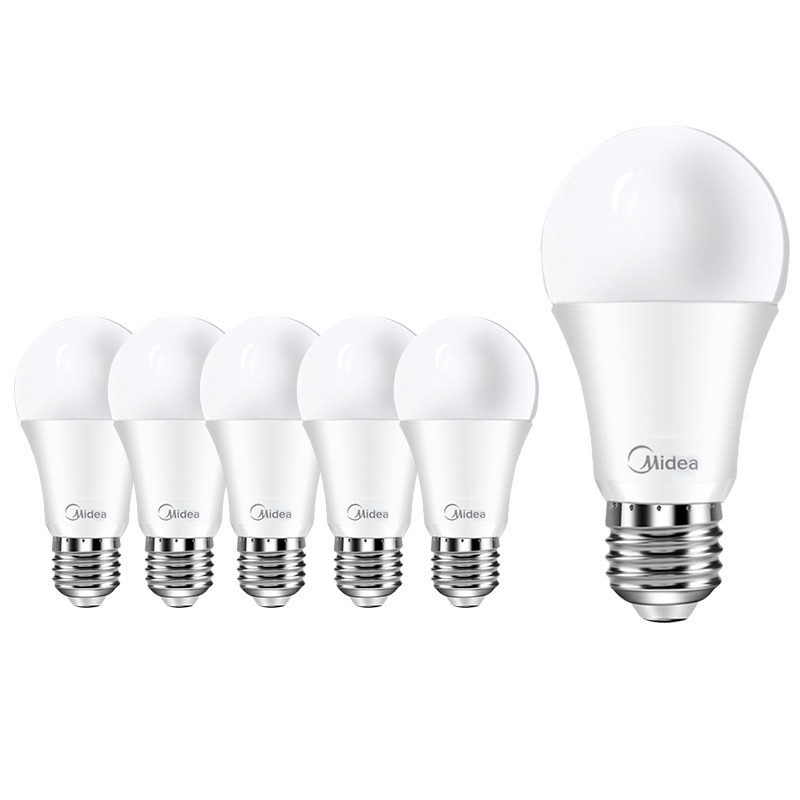 美的(Midea)灯泡LED光源 3瓦 E14 E27螺口光源 照明光源客厅过道卧室球泡冷光(5000K以上)1-45W